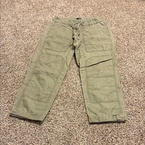 J. Crew Women's Olive Cropped Pants